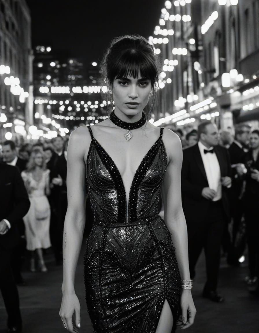 Sofia Boutella as Punk Girl Vampyre on Oscars Red Carpet