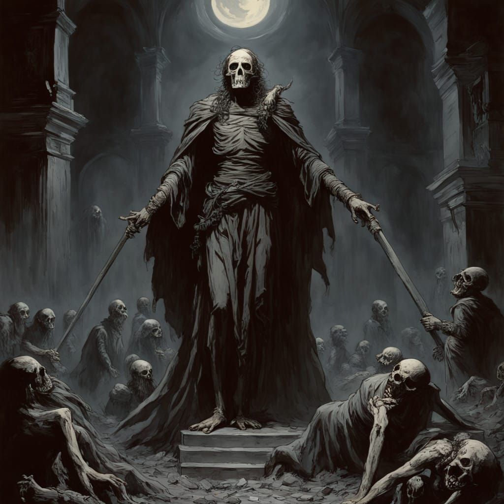 Dark Gothic Cityscape in Haunting Steampunk Style