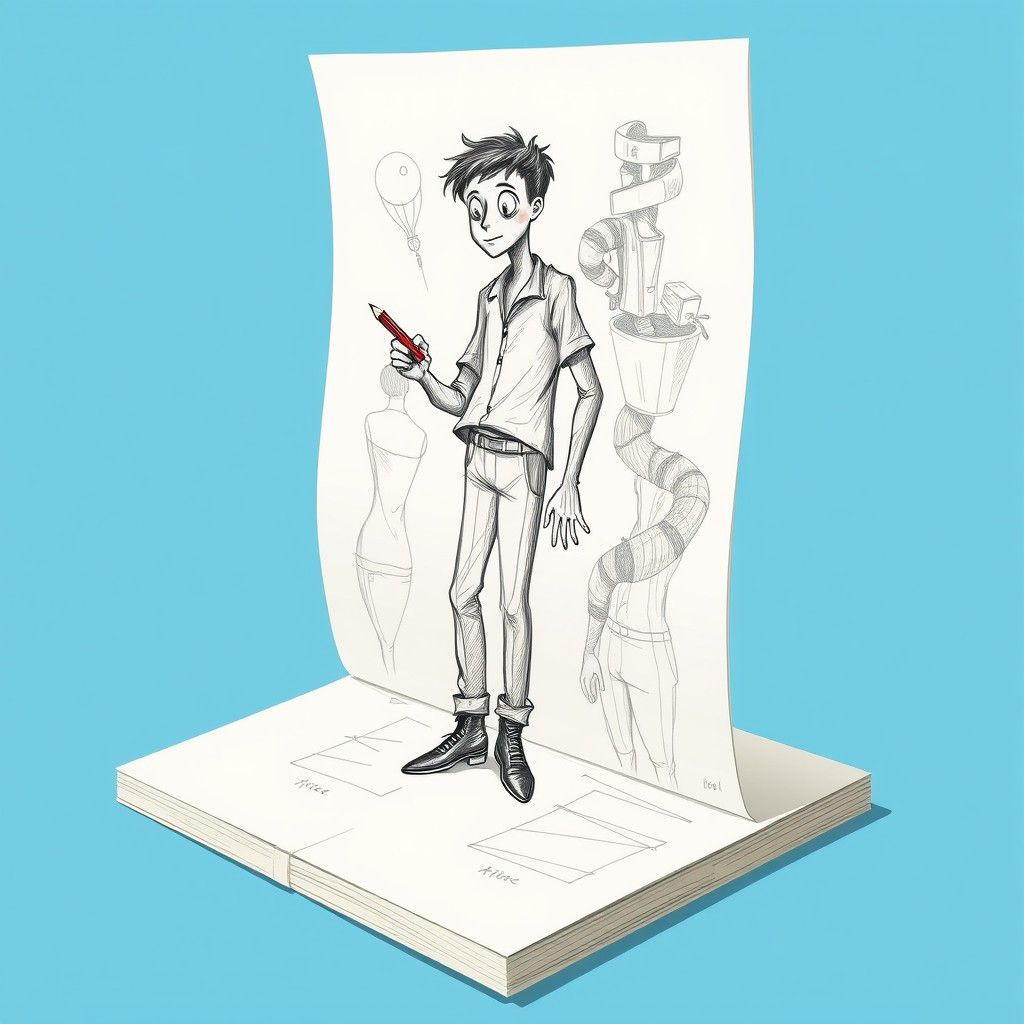 Magical Sketch: Artist Steps into Reality