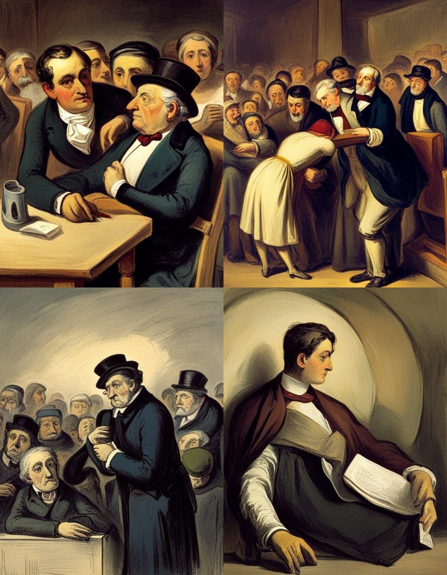 Caricature Portrait in Daumier's Style