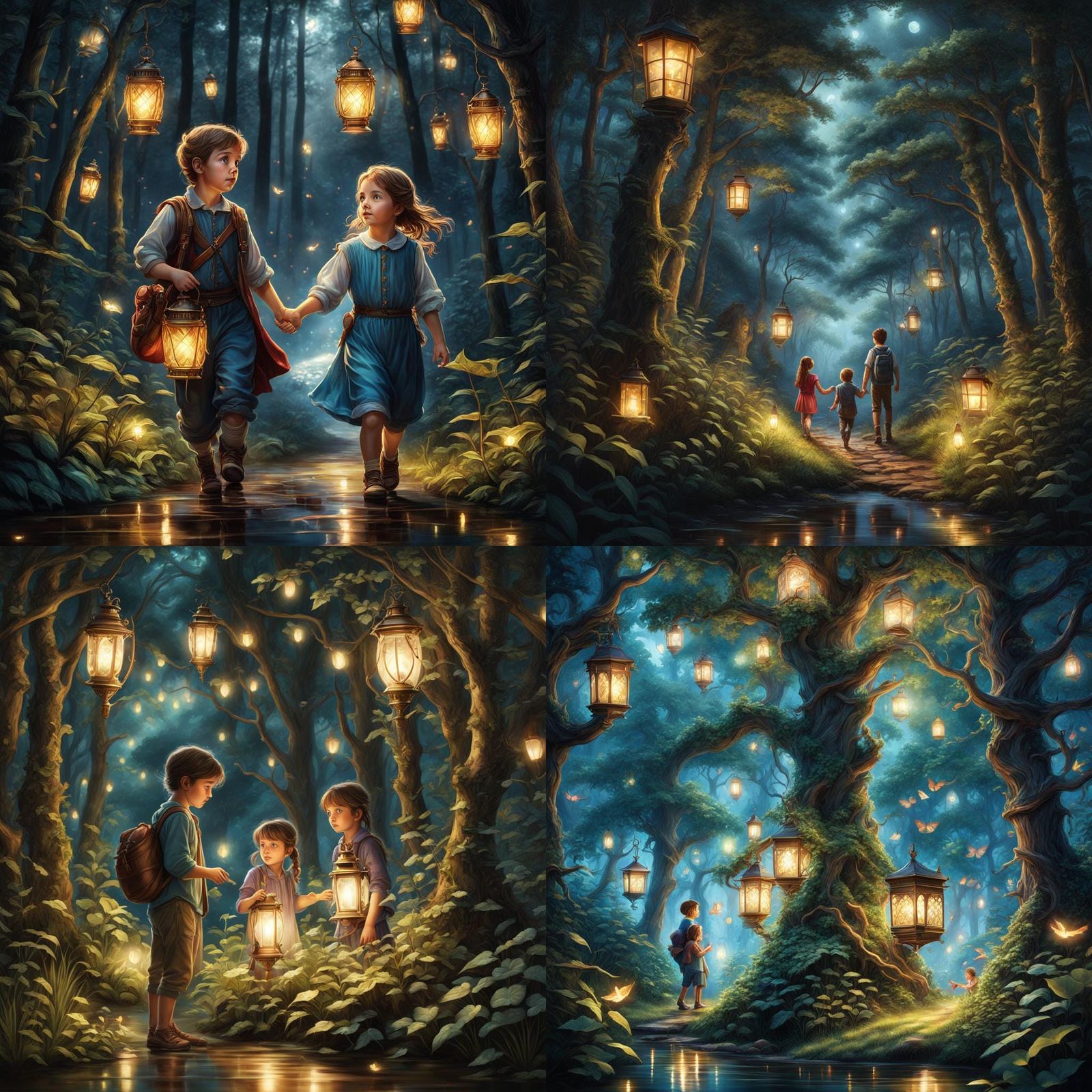 Enchanted Forest Adventure with Firefly Lanterns