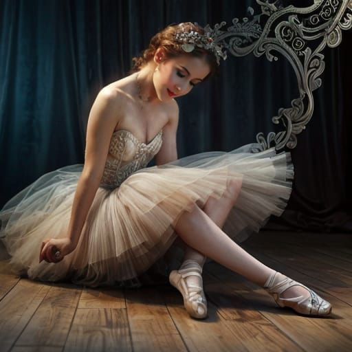 Ballerina Preparing for Performance: Digital Matte Painting