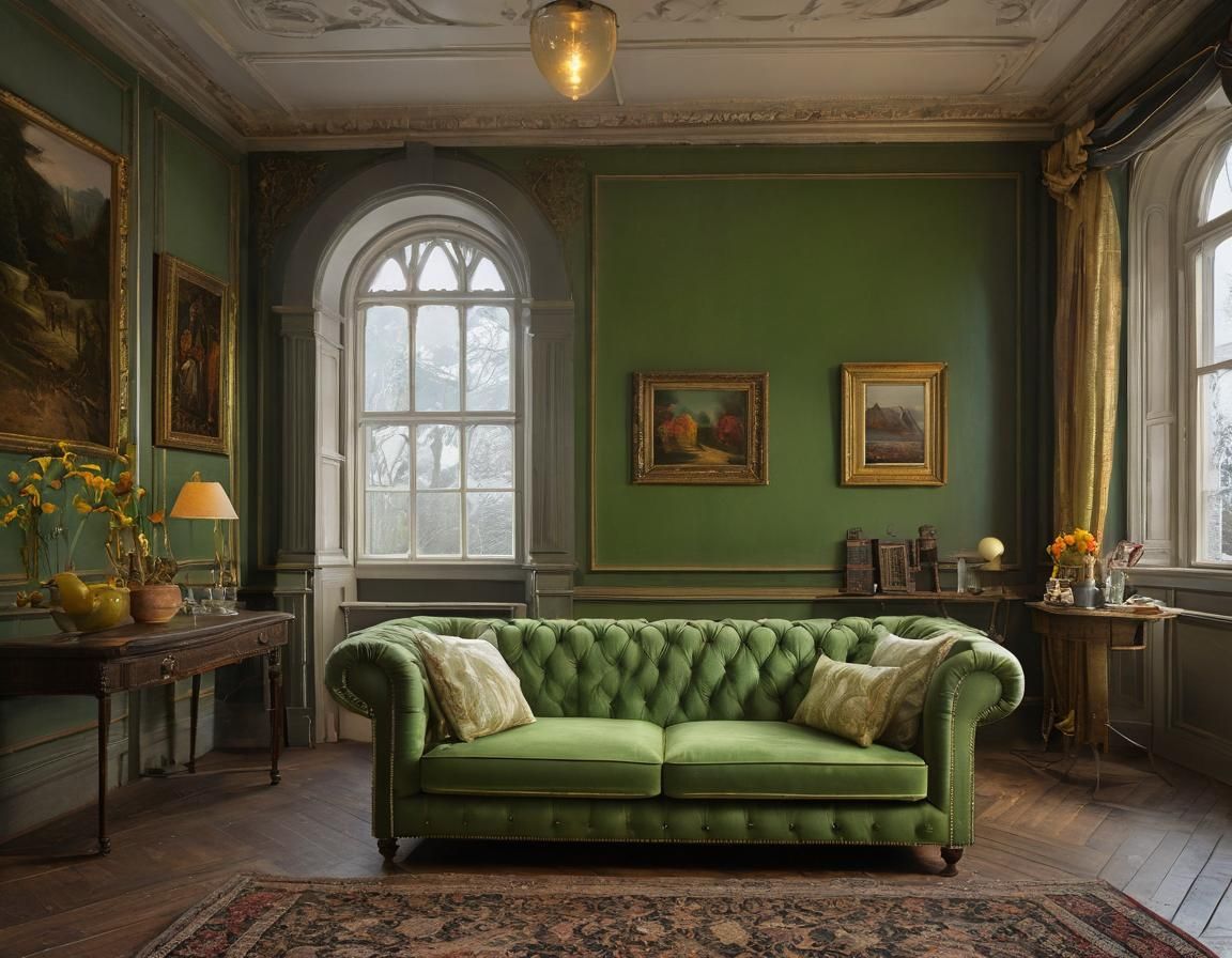 Inviting Home Interior in Mid-Century Modern Style