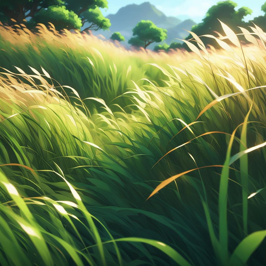 A stormy scene with trees bending in the wind and leaves swi...