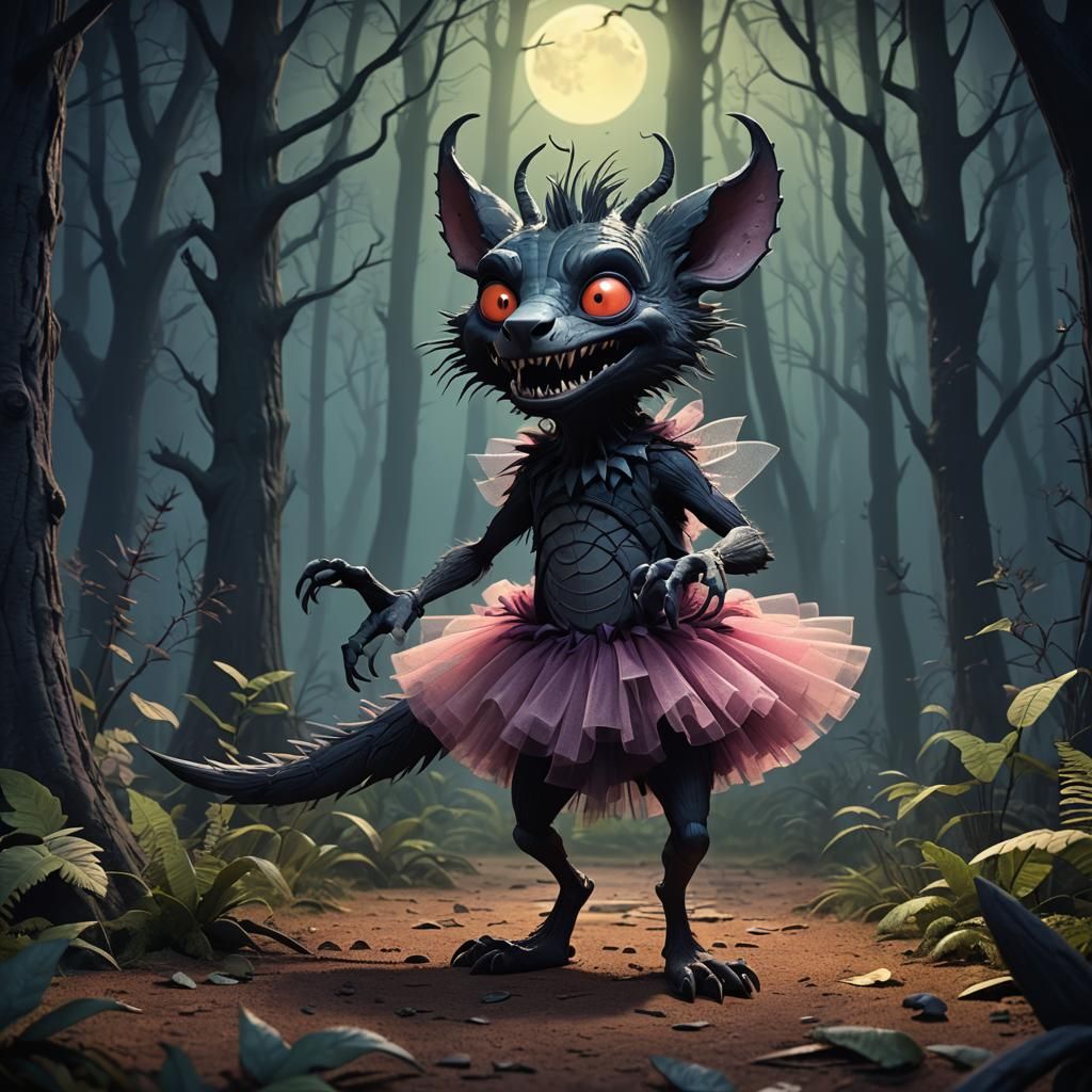 Chupacabra in Tutu: Lowbrow Painting in Spooky Forest