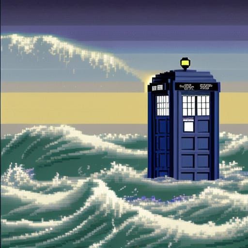 Tardis in storm