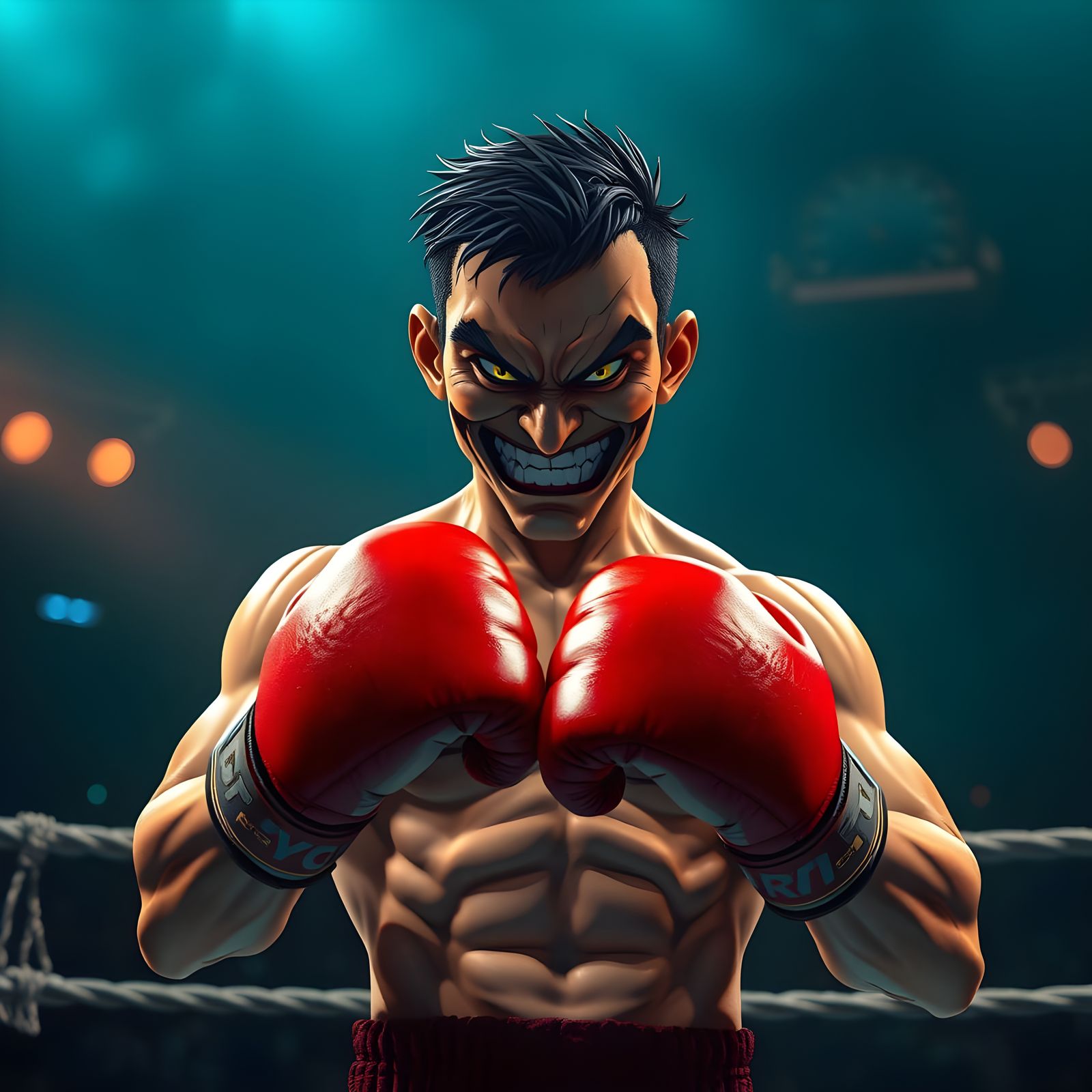 Muay Thai Fighter in Anime-Inspired Concept Art
