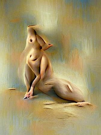 AI-Generated Image of Nude Woman