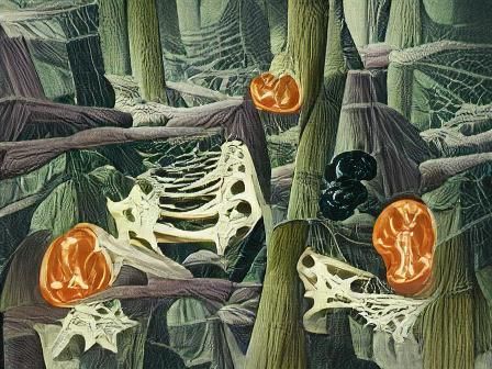 Spooky Woods Chromolithograph