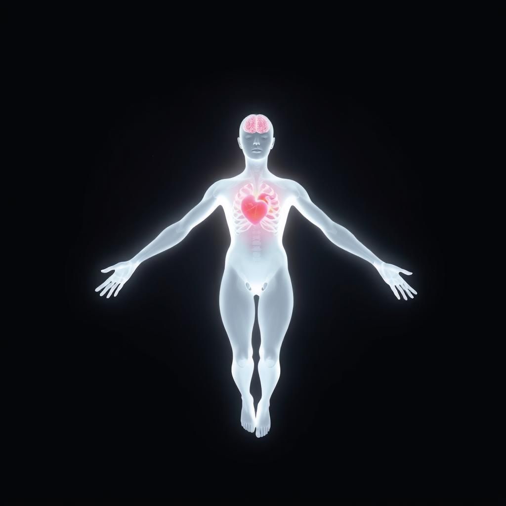 Luminous Being of Light Floating in Space