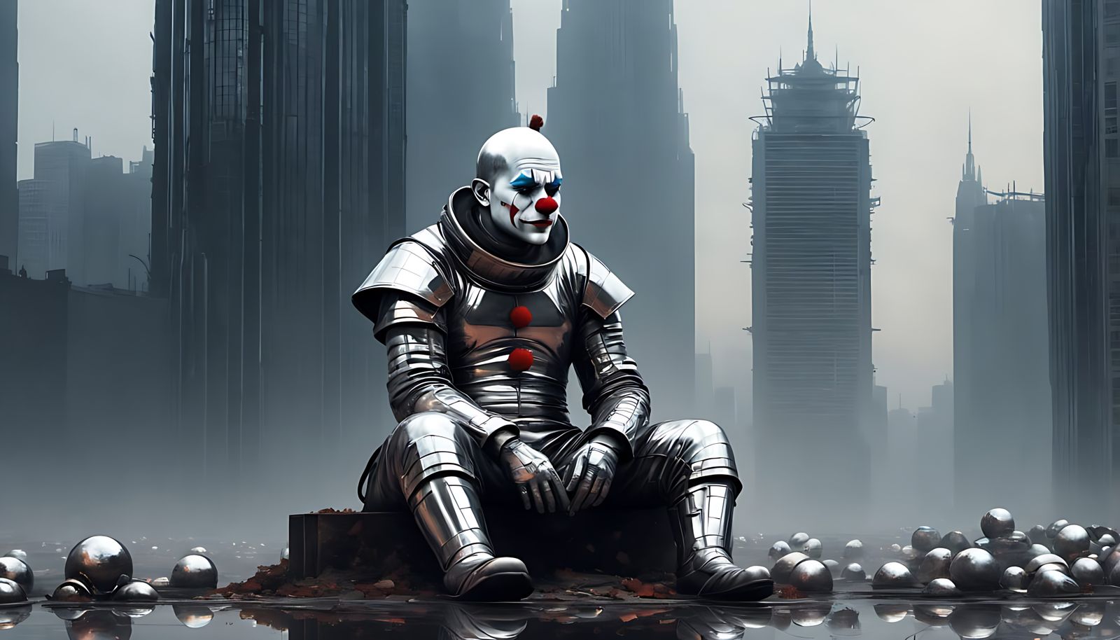 Tin man, clown man, bitter man, God!