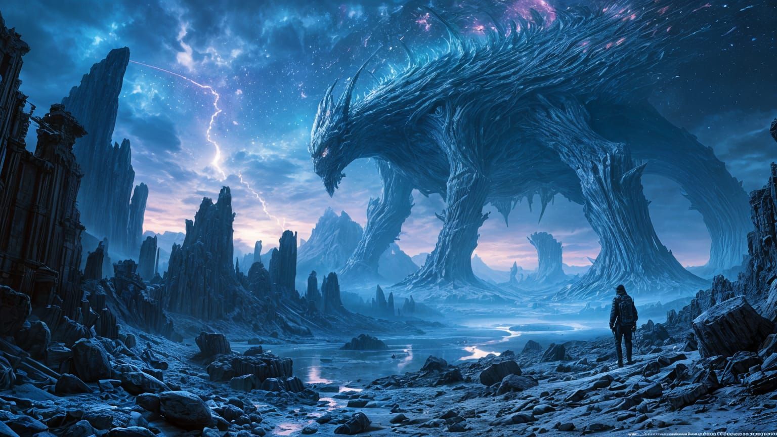 Eldritch Colossus in Alien Ruins