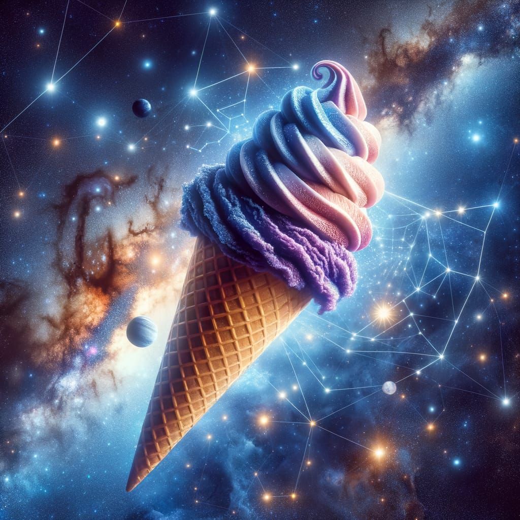 Celestial Ice Cream Cone Charts the Constellations