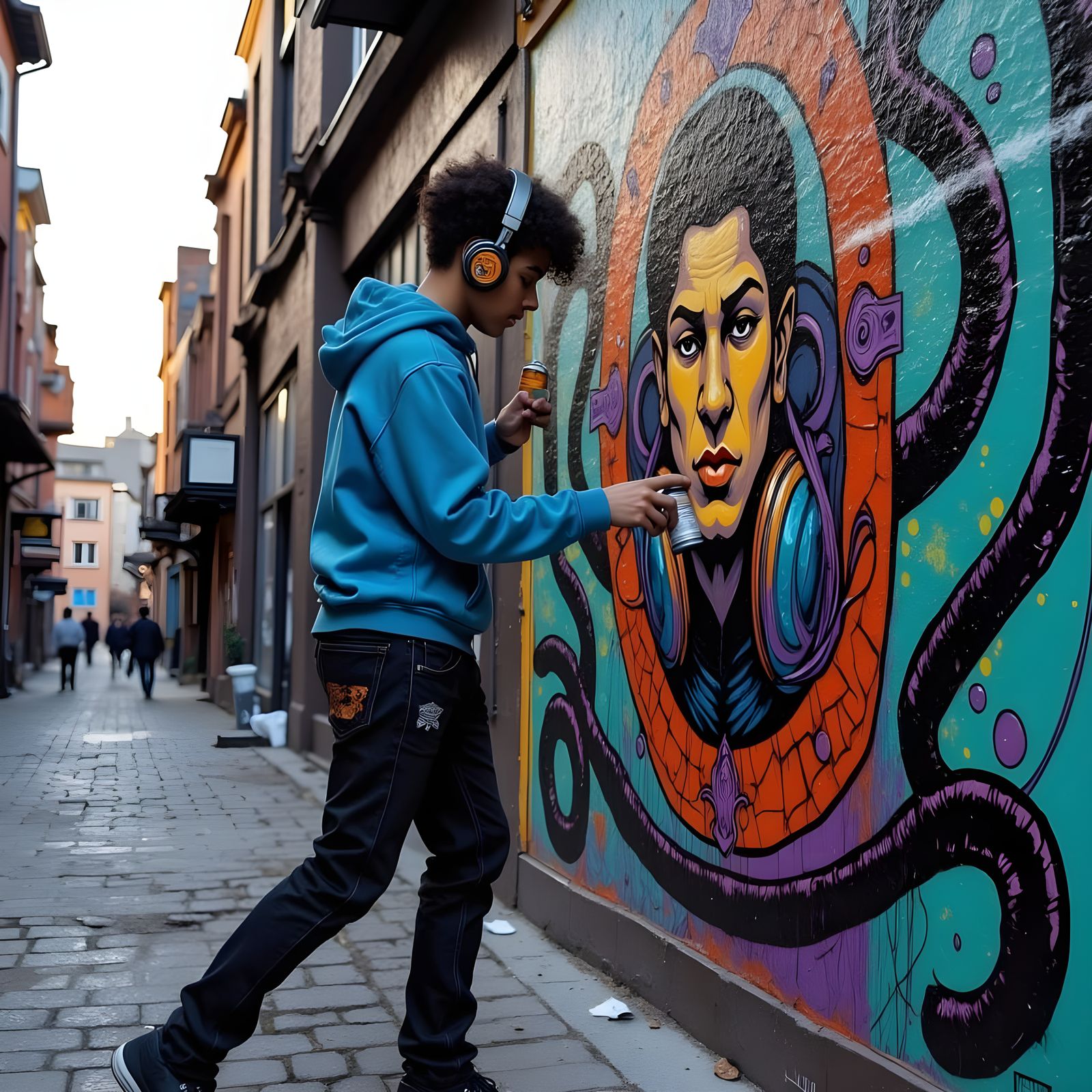 Vibrant Inner-City Hope in Comic Book Style