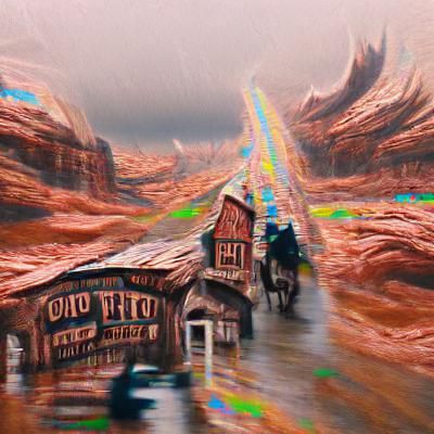 Epic Old Town Road Digital Matte Painting