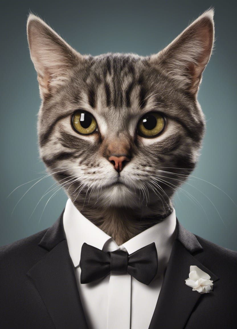 Scottish Fold Cat Bartender Mixing Cocktail