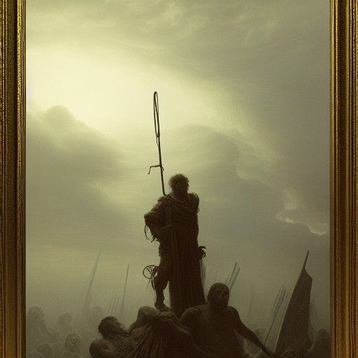 David and Goliath in Horror Style