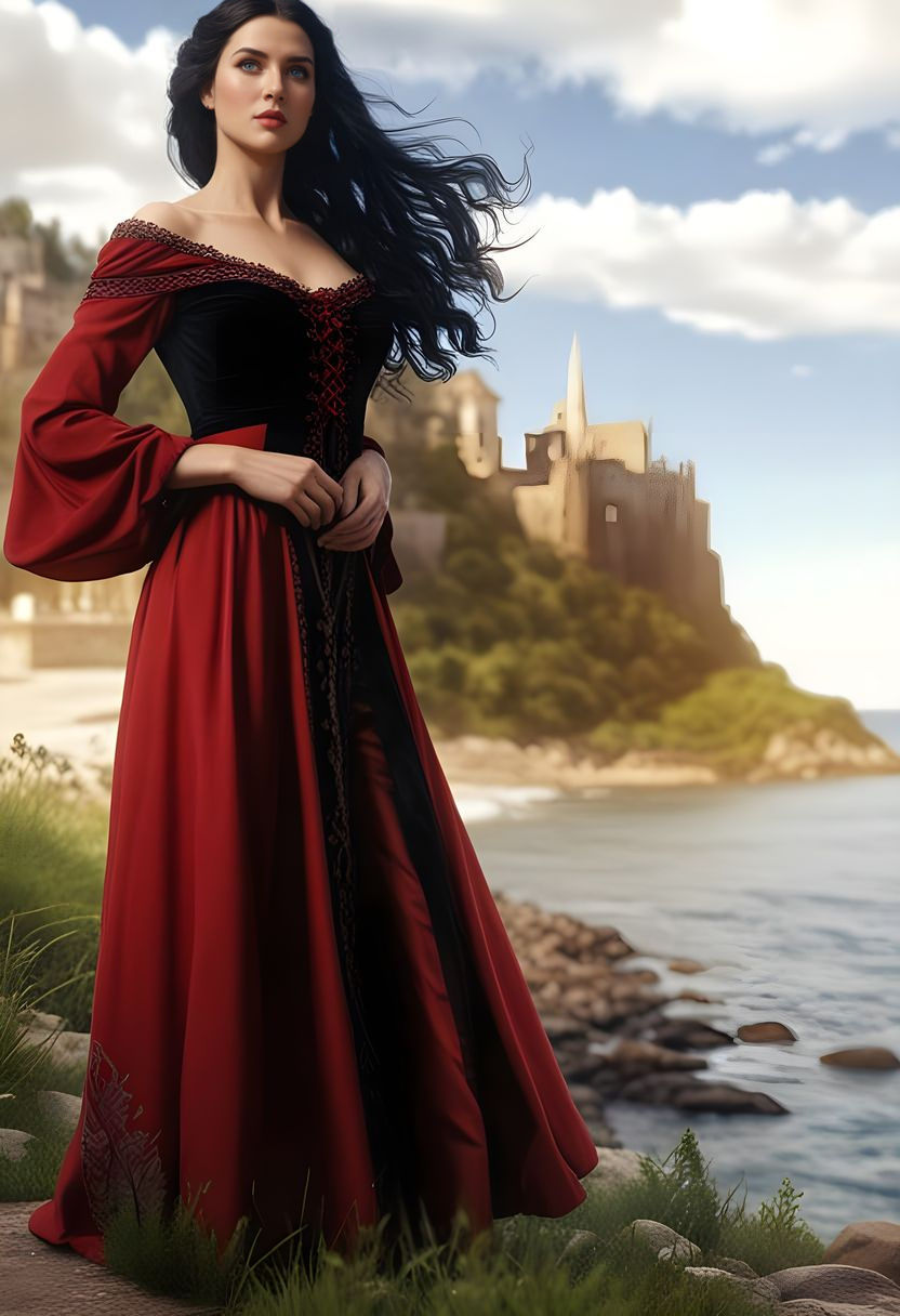 Hyper-Realistic Medieval Fantasy Portrait in Vibrant Colors