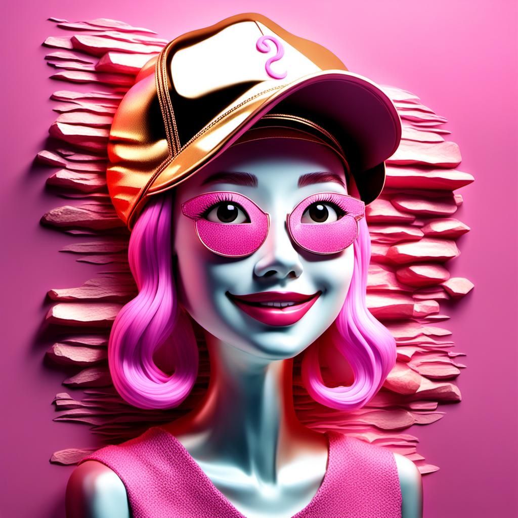 Anthropomorphic Fish Woman in Surreal 3D Anime Style