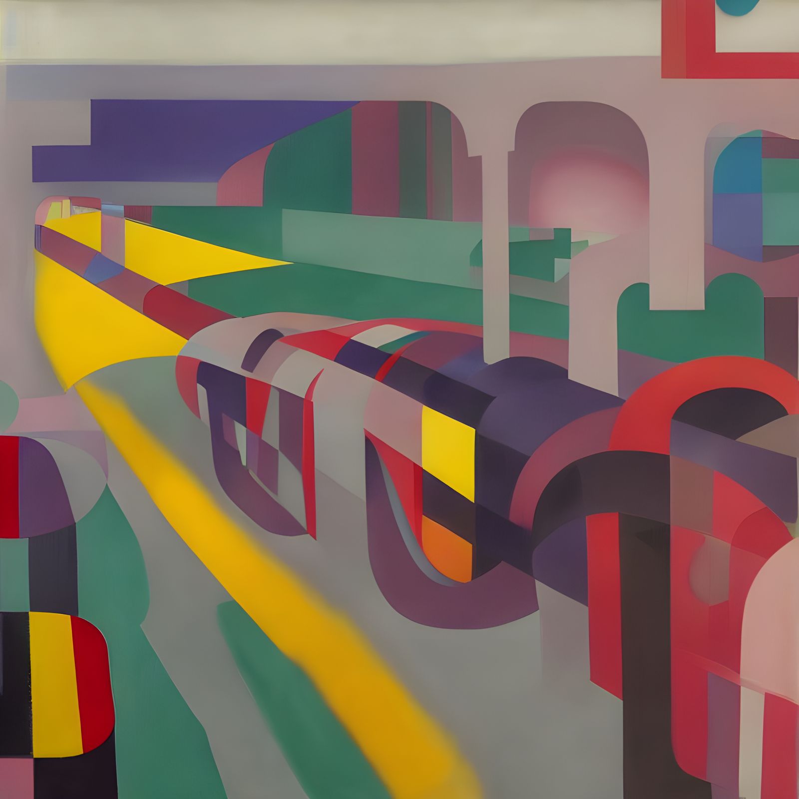 Surreal Train Ride Through Imagination Land