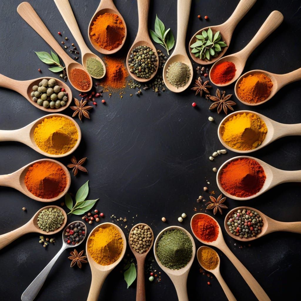 Exotic Spices from Distant Lands Revealed in Vibrant Colors
