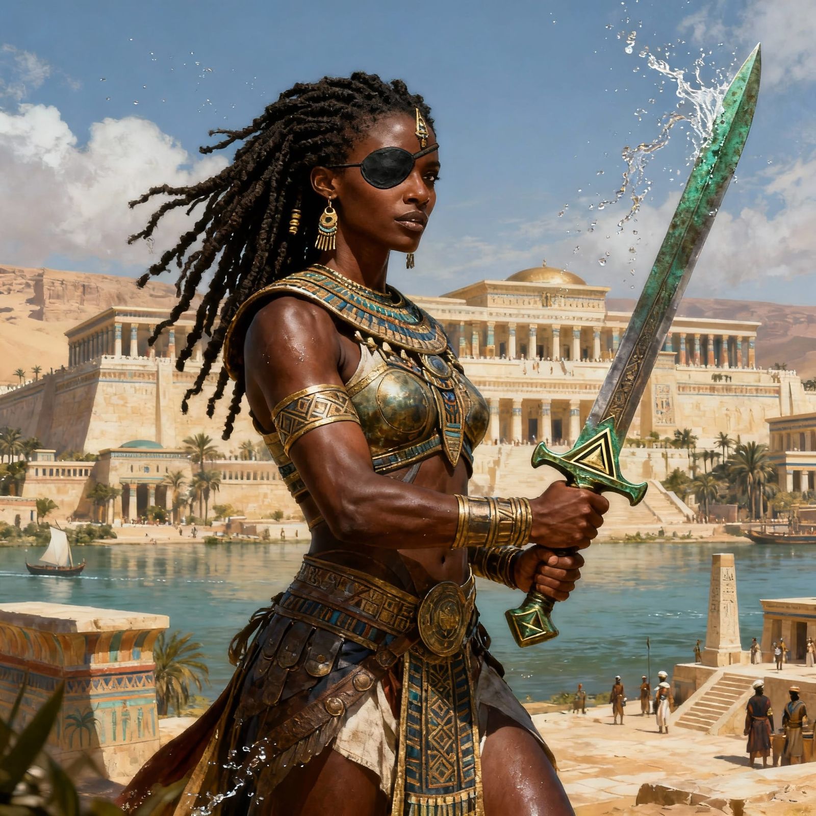 Warrior Queen Amanirenas in Epic Cinematic Style