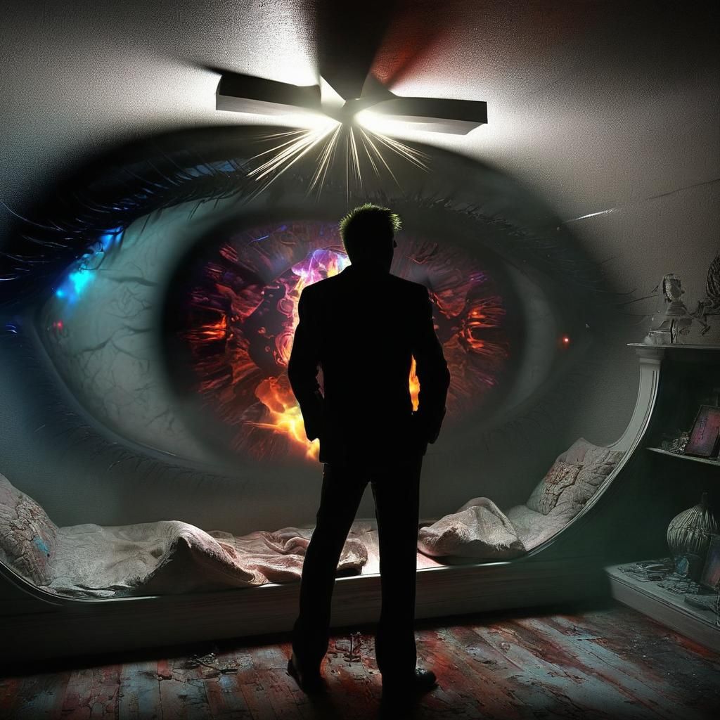 Stormy Sky with Birefringent Eyes in Trompe-l'oeil