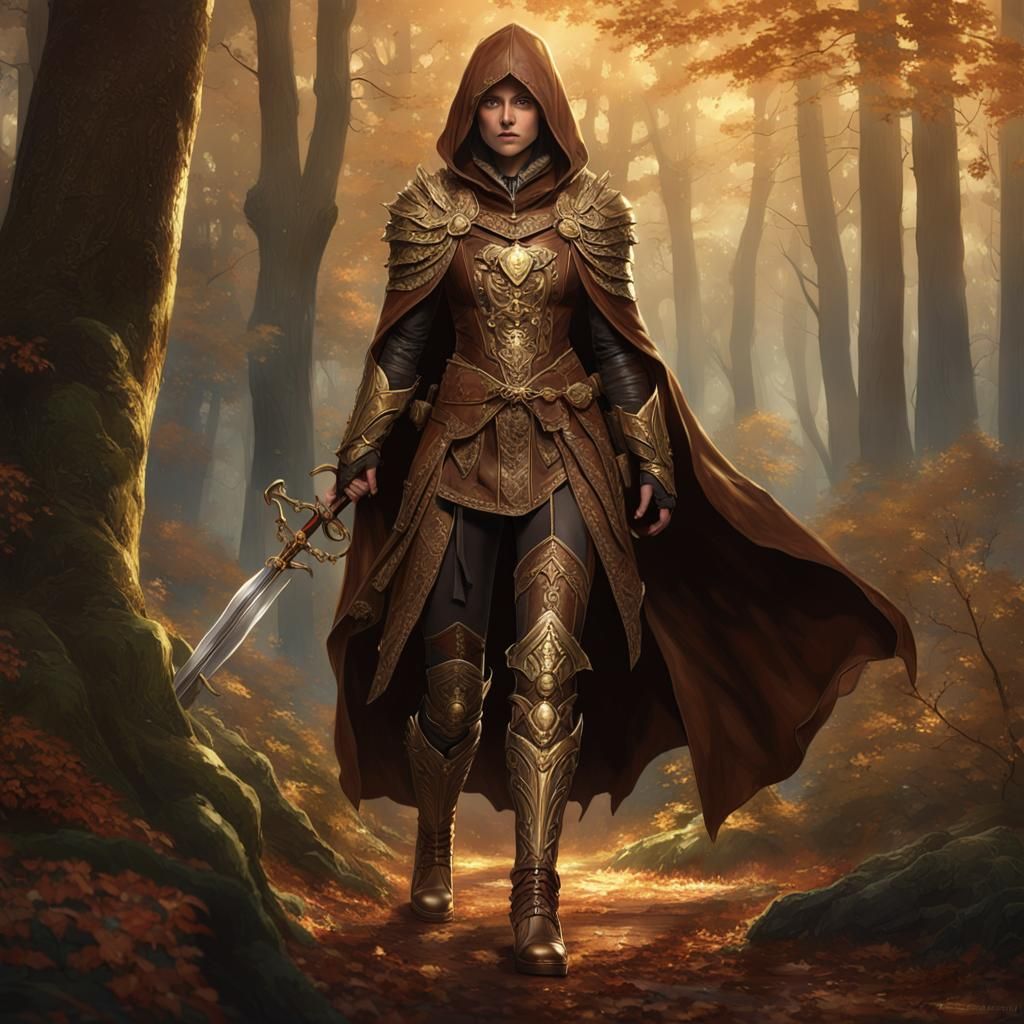 Fantasy Archer in Ornate Leather Armor