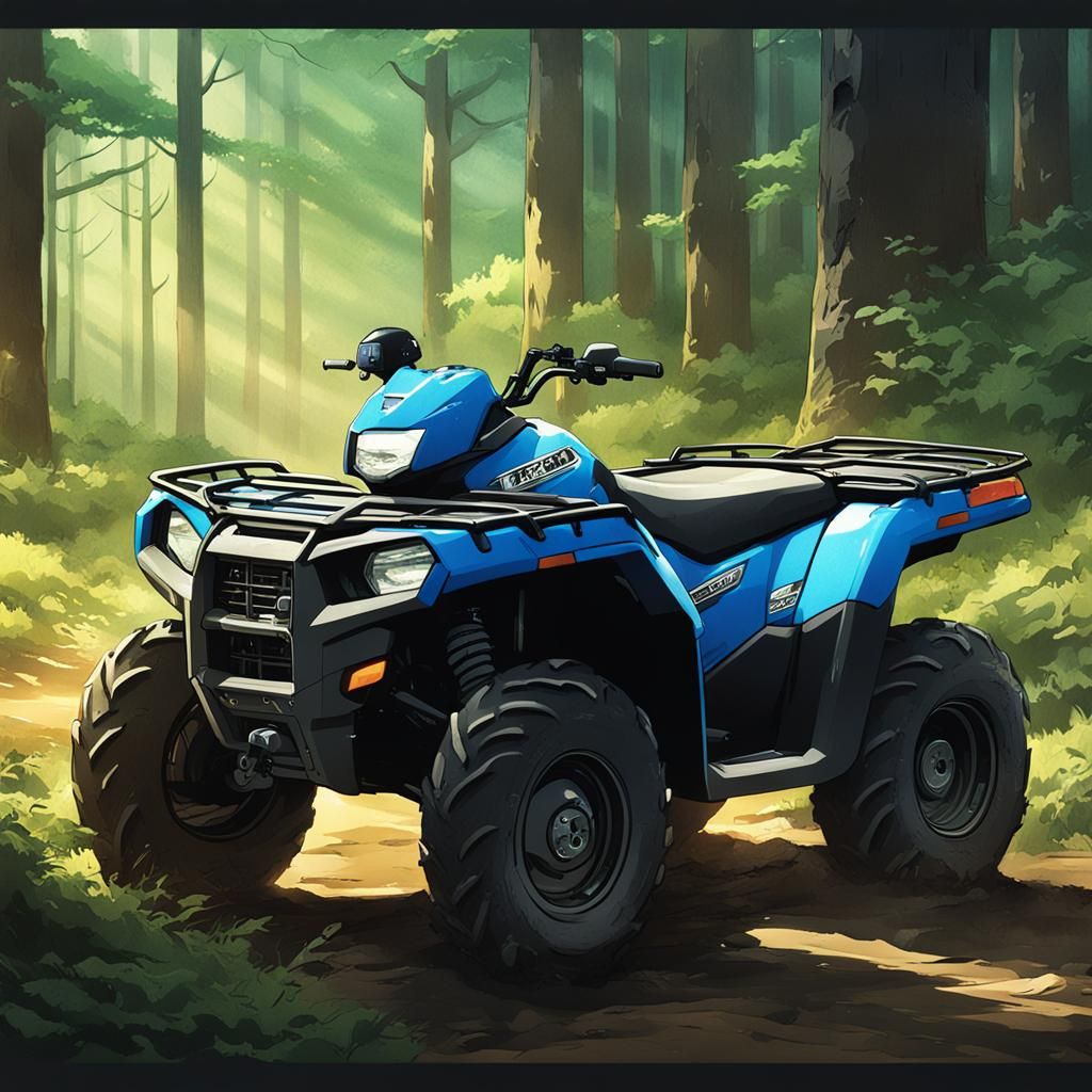 Polaris SPORTSMAN 90 in Desert: Ghibli Anime Style