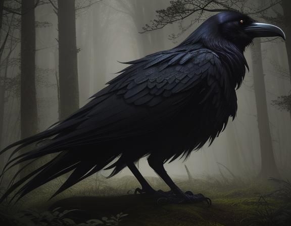 Mystical Forest Woman in Dark Fantasy Art