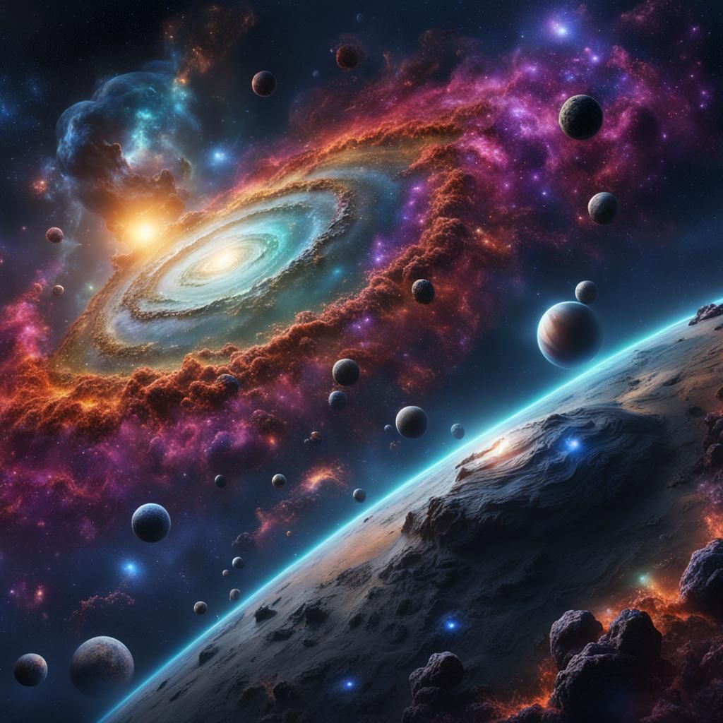 Beautiful, colorful view of the galaxies