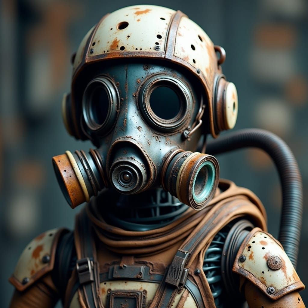 Mannequin in Gas Mask Digital Art