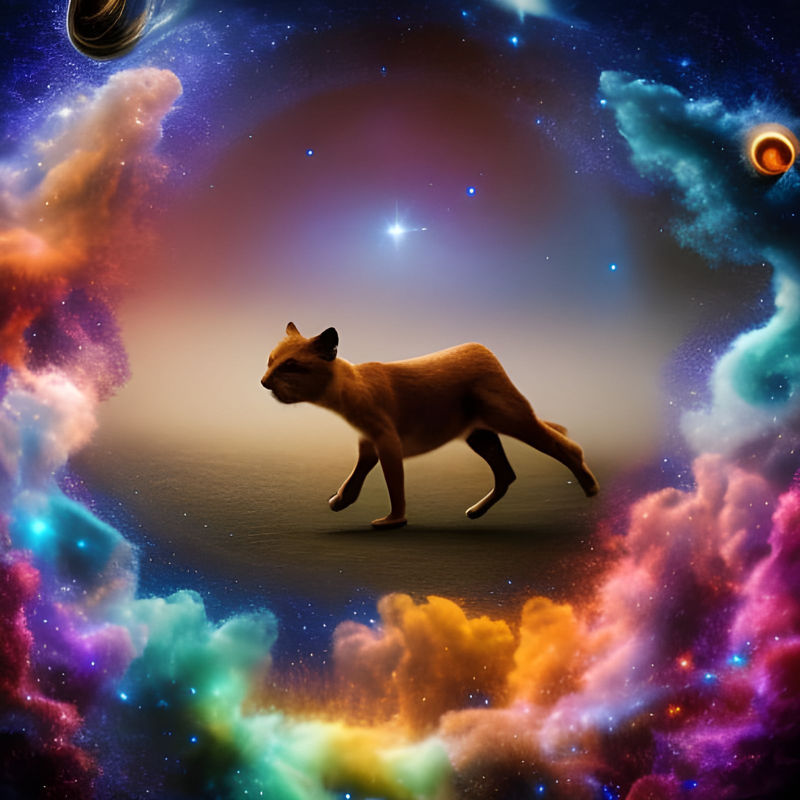 Celestial Animals in Cosmic Landscape Photography