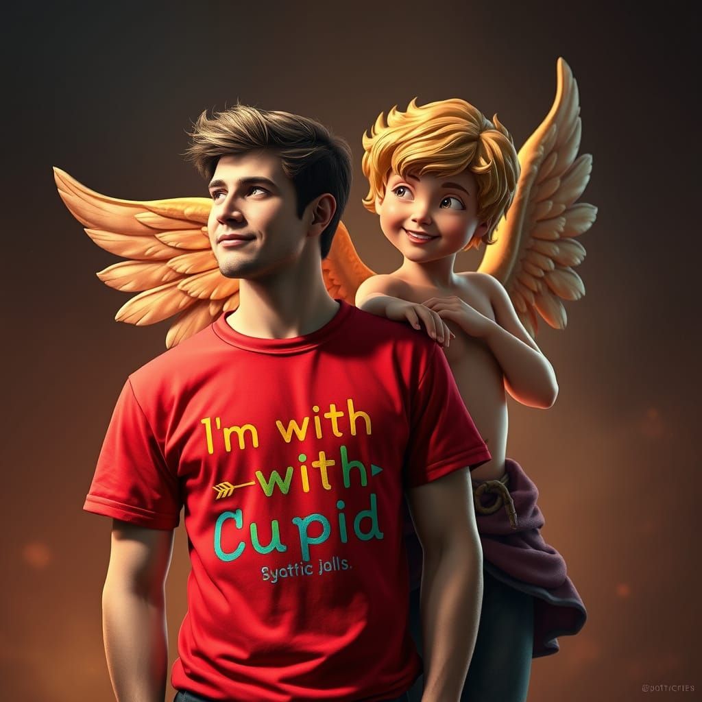 Mortal and Cupid Share a Mischief-filled Moment in a Fantast...