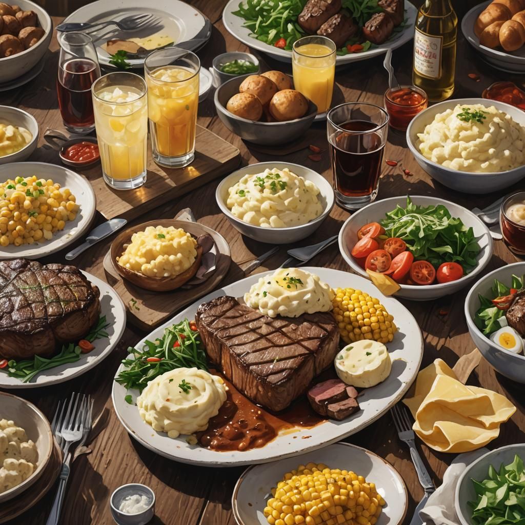 Fantasy Steak Dinner Concept Art