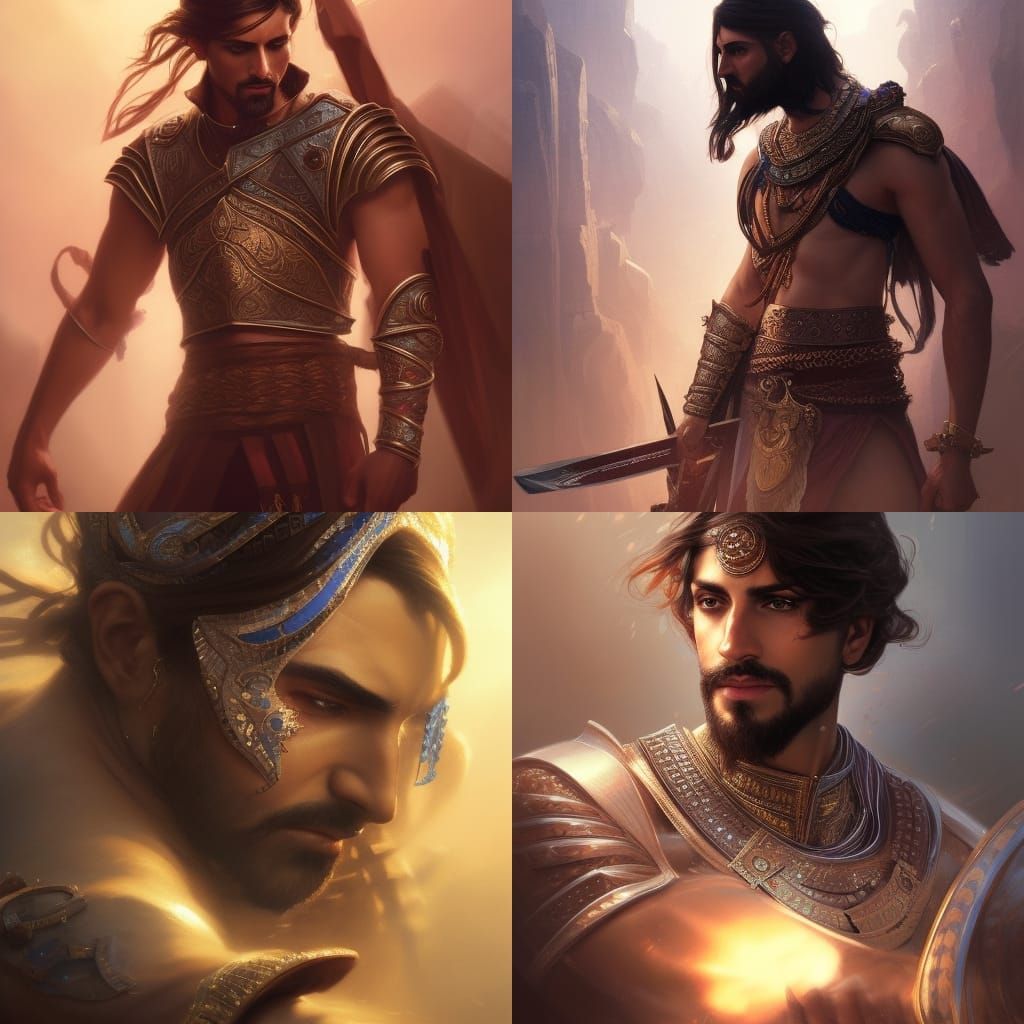 Prince of Persia Portrait in Art Nouveau Style