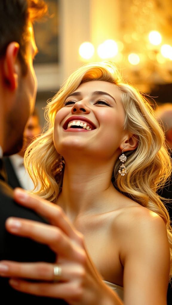 Woman in Joyful Abandon, Soft Golden Light