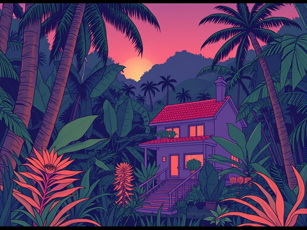 Ethereal Jungle Goddess in Mild Auburn Hues