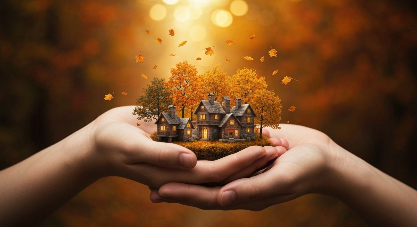 Autumn Forest in Hands, Tiny Worlds of Fall Magic