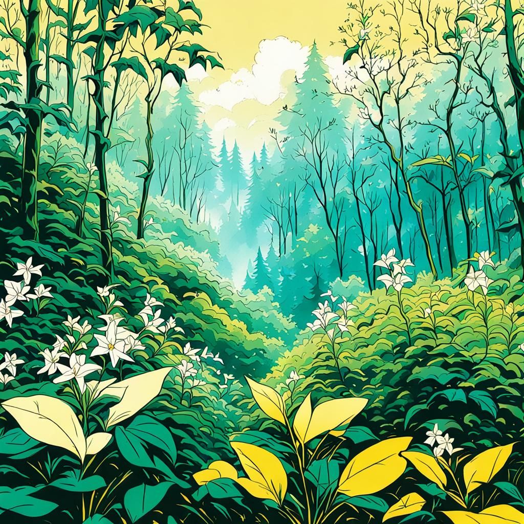jasmine flowers in the forest