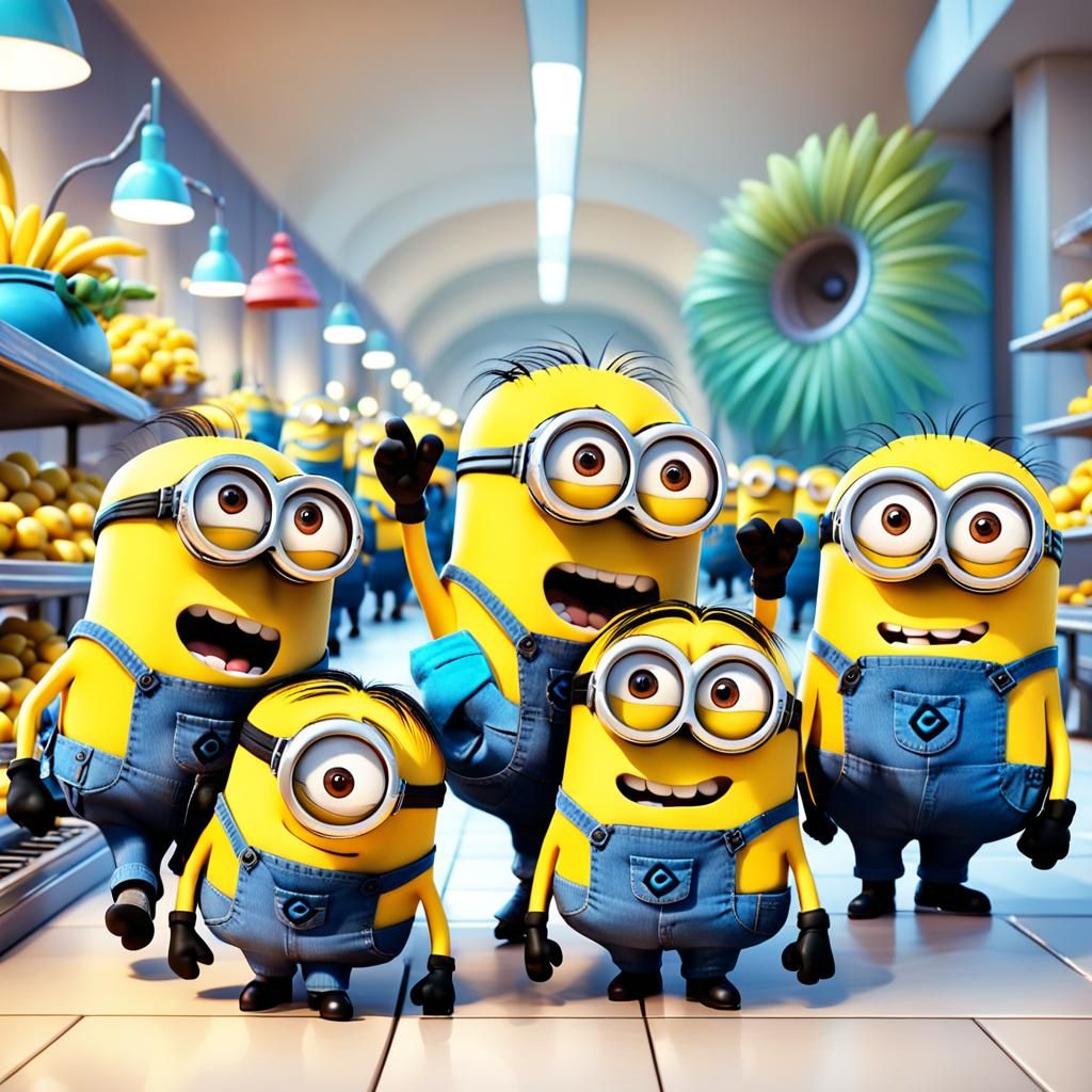 Minions from Despicable Me with Banana