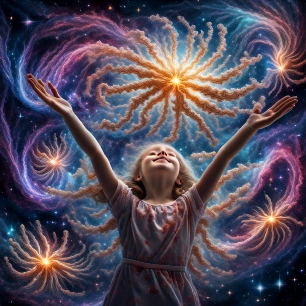 Joyful Hands in Gratitude with Flowers and Cookies