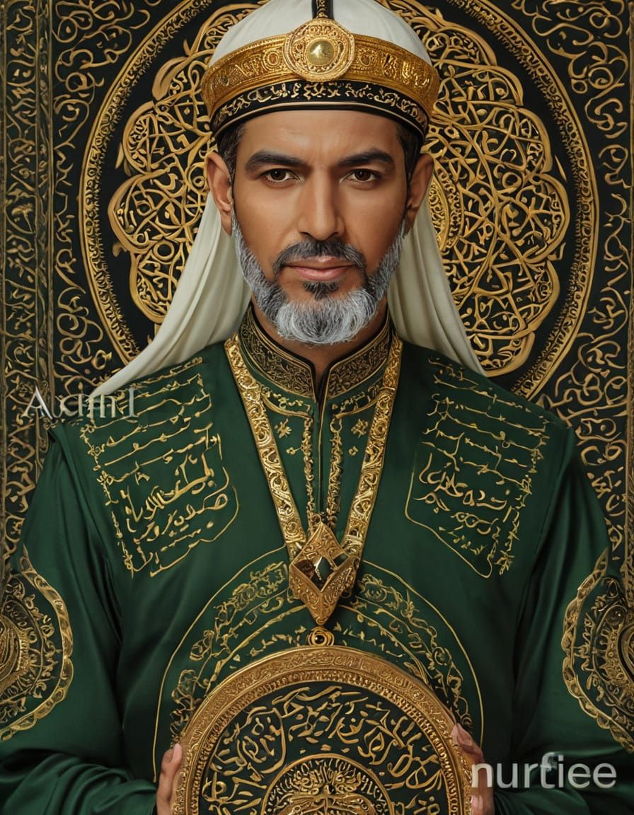 Majestic Muslim Warrior in Islamic Artistic Style