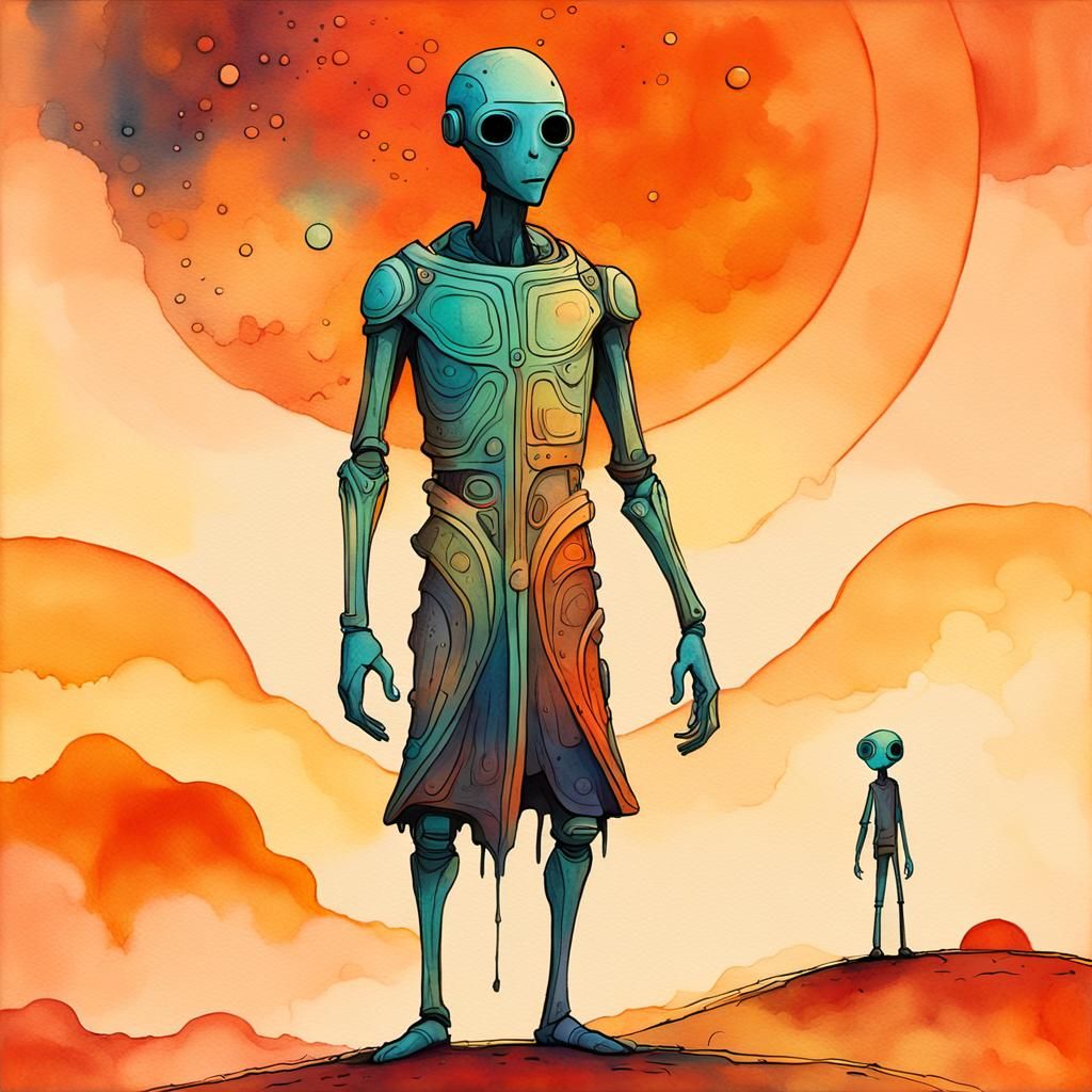 Ethereal Martian in Pixar-Inspired 3D Digital Art