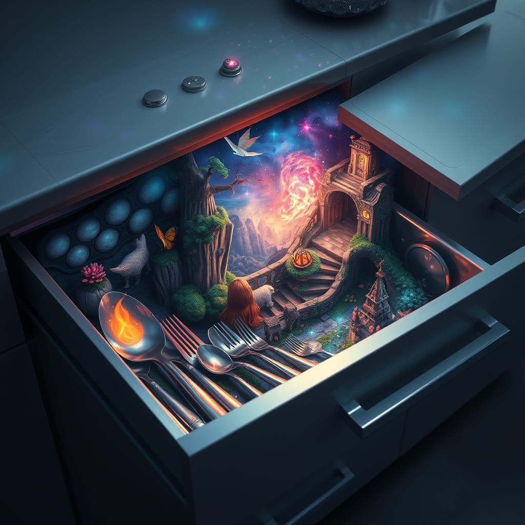 Magical Realm Inside Cutlery Drawer