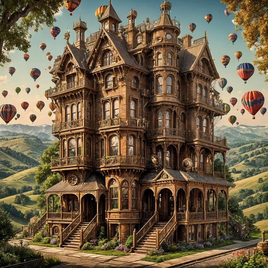 Steampunk Victorian House Architecture