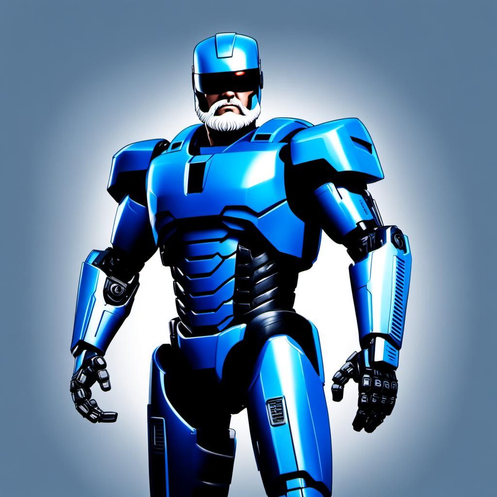 Robocop Superhero Armsmaster with Visible Beard
