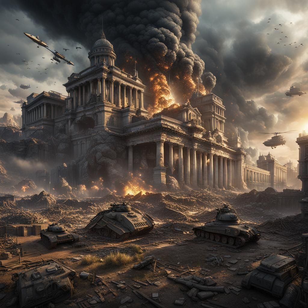 World War 3: Detailed Matte Painting Concept Art