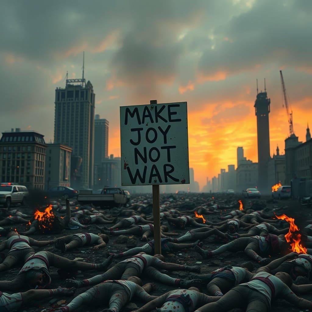 Post-Apocalyptic Scene: Hope Amidst Destruction