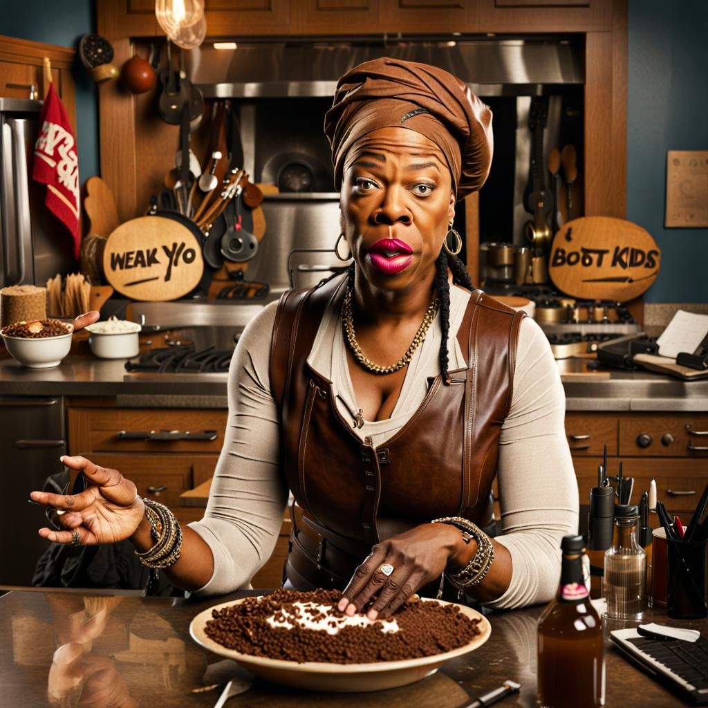 Humorous Scene with Internet Meme Figures in Classical Art S...